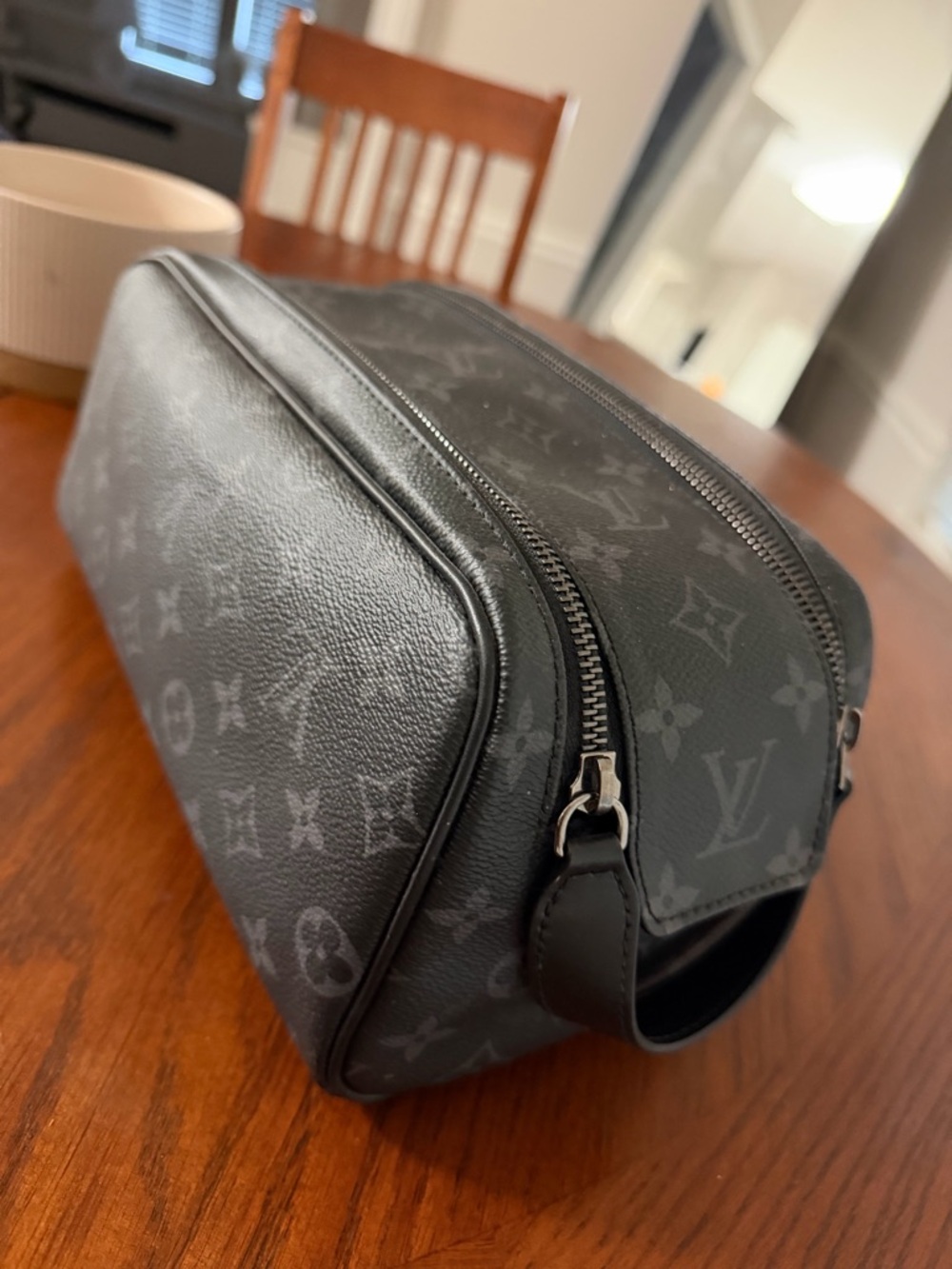 Louis Vuitton Men's Black Monogram Canvas Toiletry Bag